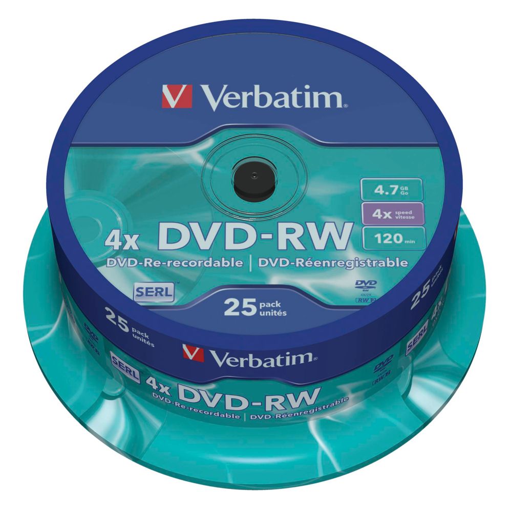 Verbatim DVD-RW 4,7GB 4x Speed - Matt Silver