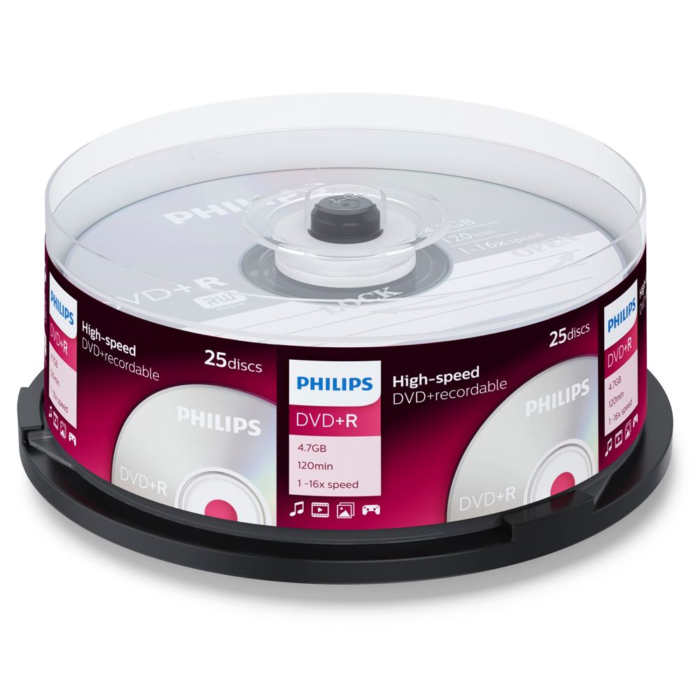 Philips DVD+R 4.7GB 16x - 1x25 Pack