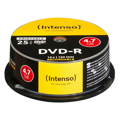 Intenso DVD-R 4.7GB 16x Speed - 1x25 Cakebox (Printable)