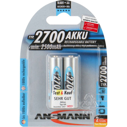 Ansmann Rechargeable Battery 2700 Mignon AA 2500 mAh