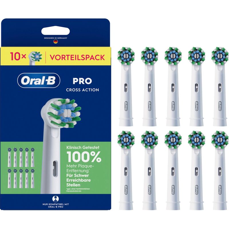 Oral-B Pro CrossAction Replacement Brush Heads, Pack of 10