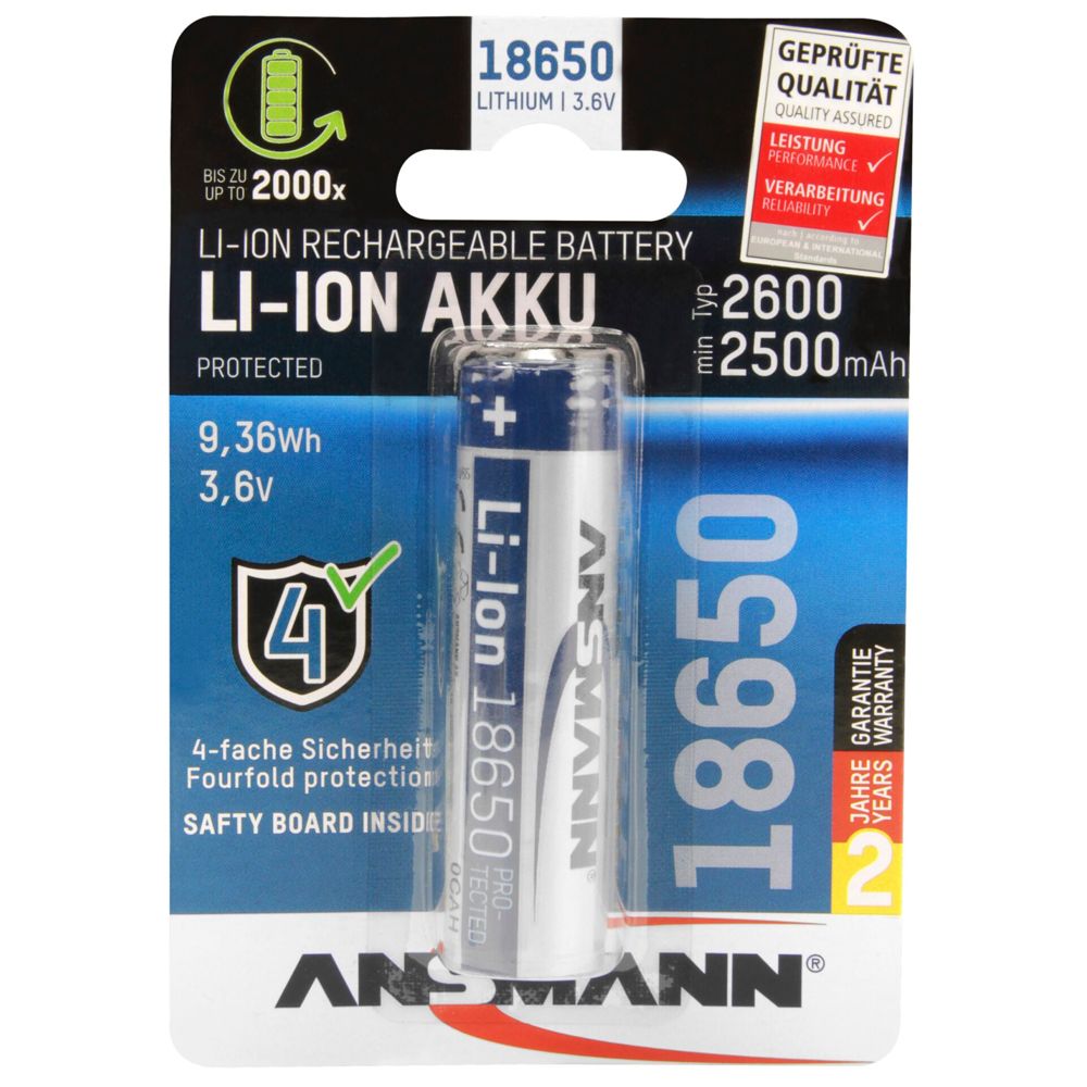 Ansmann Li-Ion 18650 Μπαταρία 2600mAh 3,6V