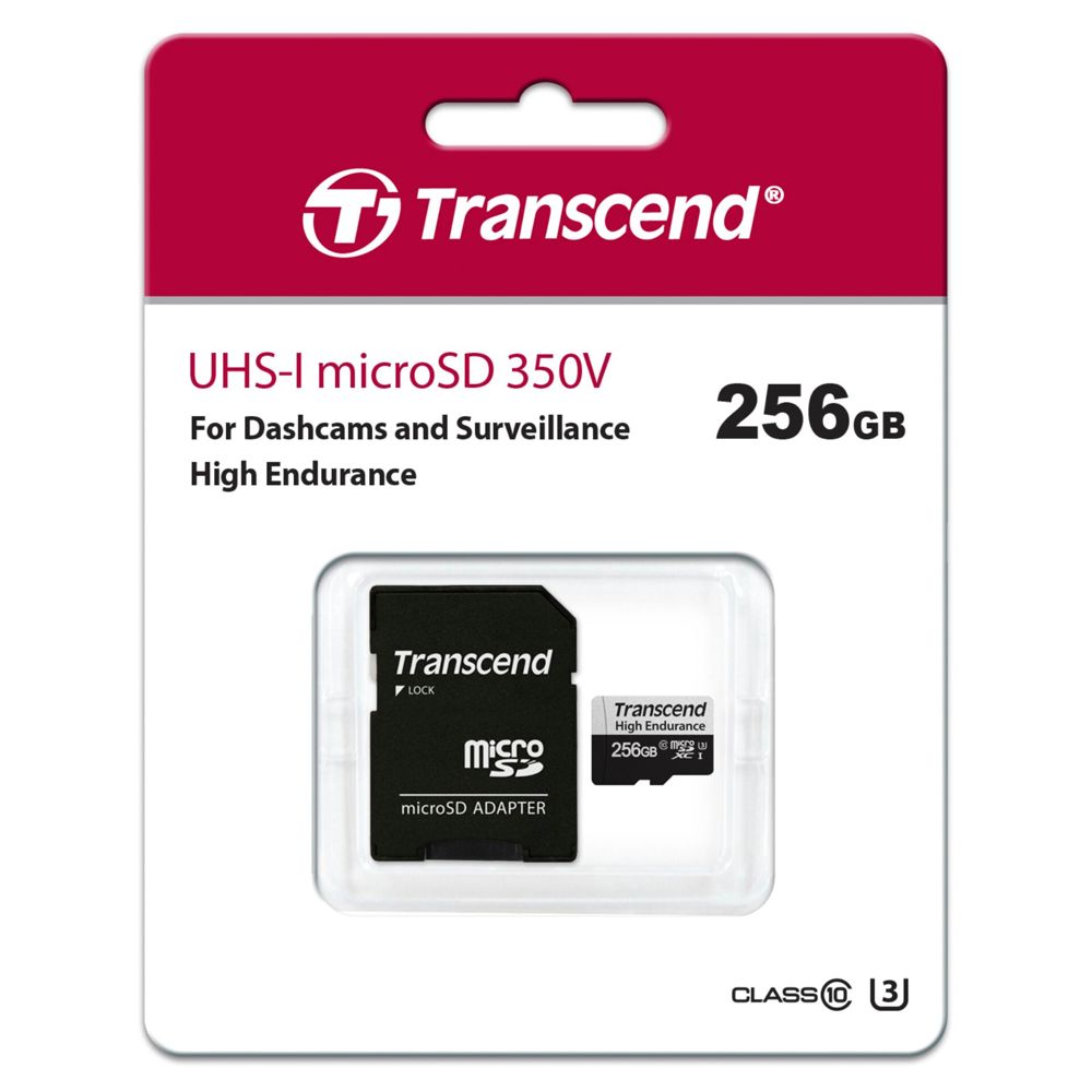 Transcend microSDXC 350V 256GB Class 10 UHS-I U1