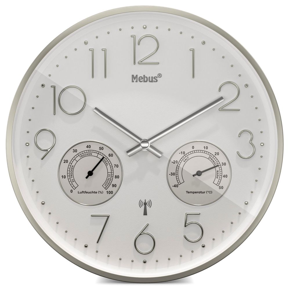 Ραδιόφωνο Τοίχου Mebus 12989 με Θερμόμετρο και Υγρόμετρο
