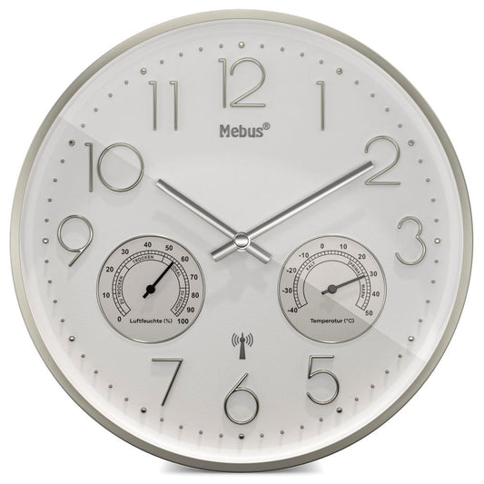 Ραδιόφωνο Τοίχου Mebus 12989 με Θερμόμετρο και Υγρόμετρο