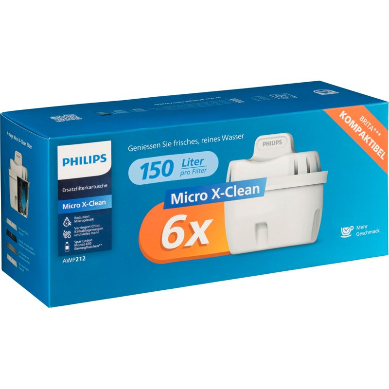 Philips Micro X-clean Water Filter Cartridges 6-Pack