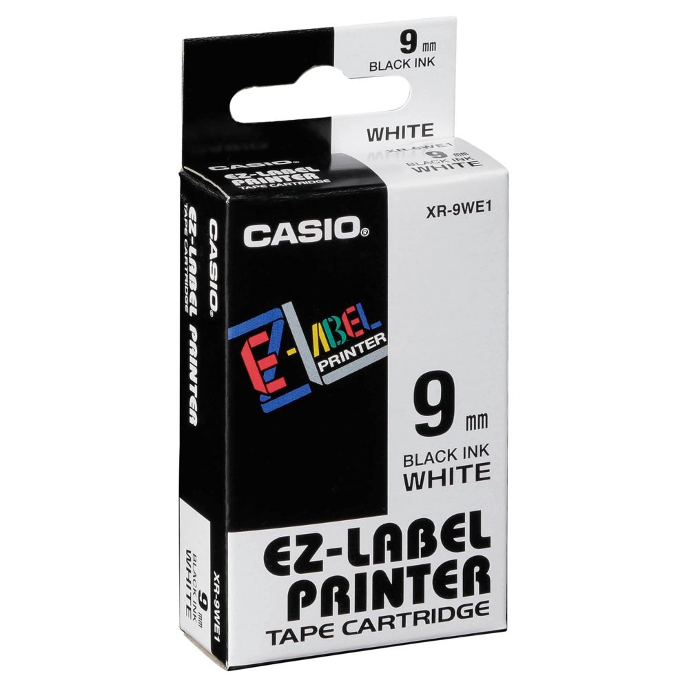 Casio XR-9 WE 9 mm Μαύρο σε Λευκό