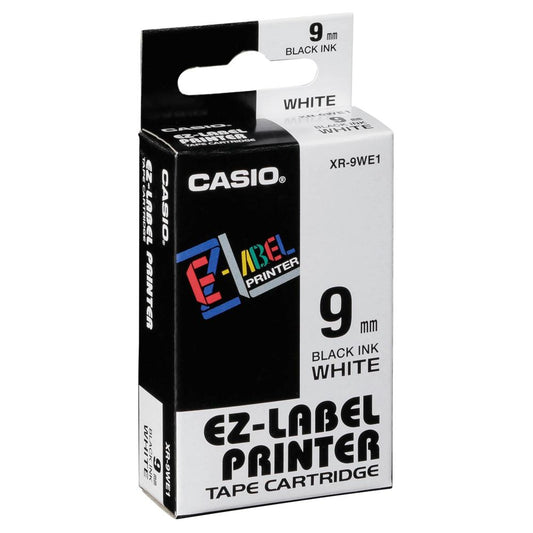 Casio XR-9 WE 9 mm Μαύρο σε Λευκό