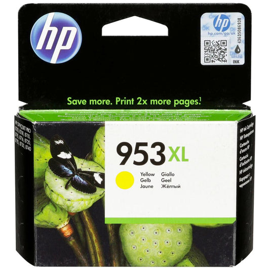 HP F6U18AE Yellow Ink Cartridge No. 953 XL