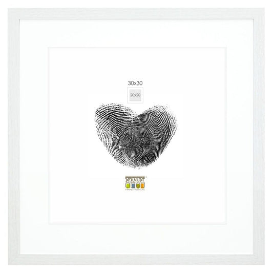 Deknudt S66KF1 P1 Κορνίζα 30x30 σε Λευκό Ξύλο με Passepartout