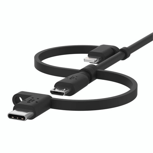 Belkin BOOST Charge Universal Cable 1.2m - Lightning/Micro/USB-C - USB-A