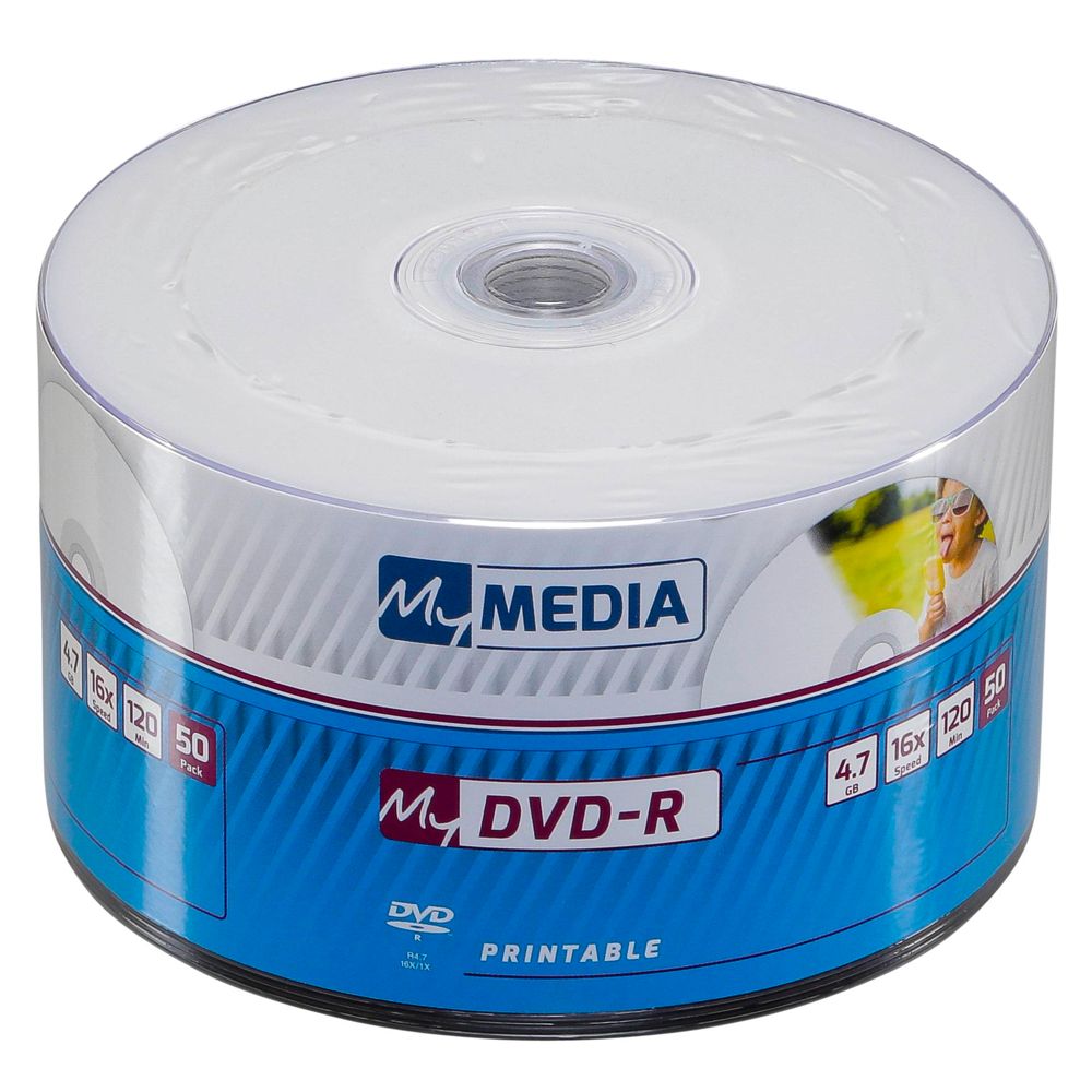 MyMedia DVD-R 4,7GB 16x Speed Printable Wrap - 50 Pack