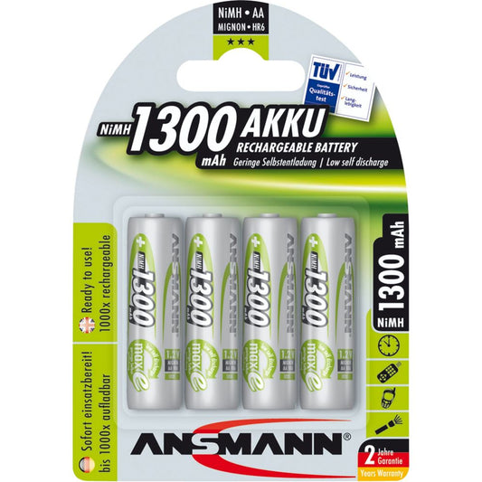Ansmann maxE NiMH Rechargeable Battery Mignon AA 1300 mAh