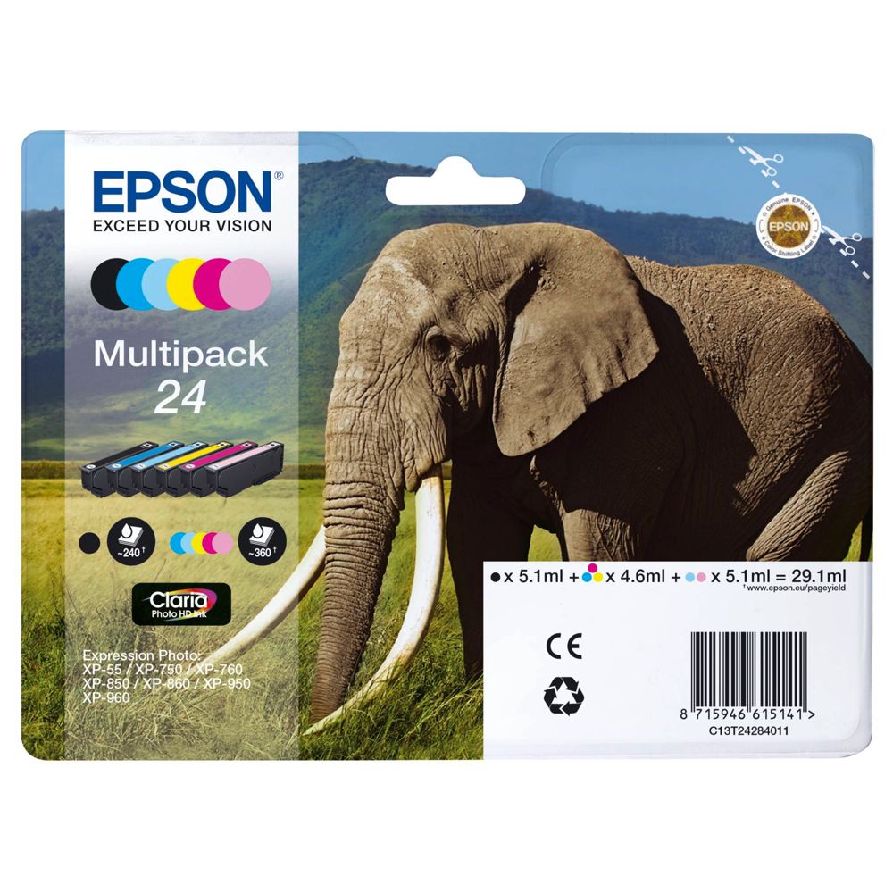 Epson Multipack Claria Photo HD BK/C/M/Y/LC/LM T 242 T 2428