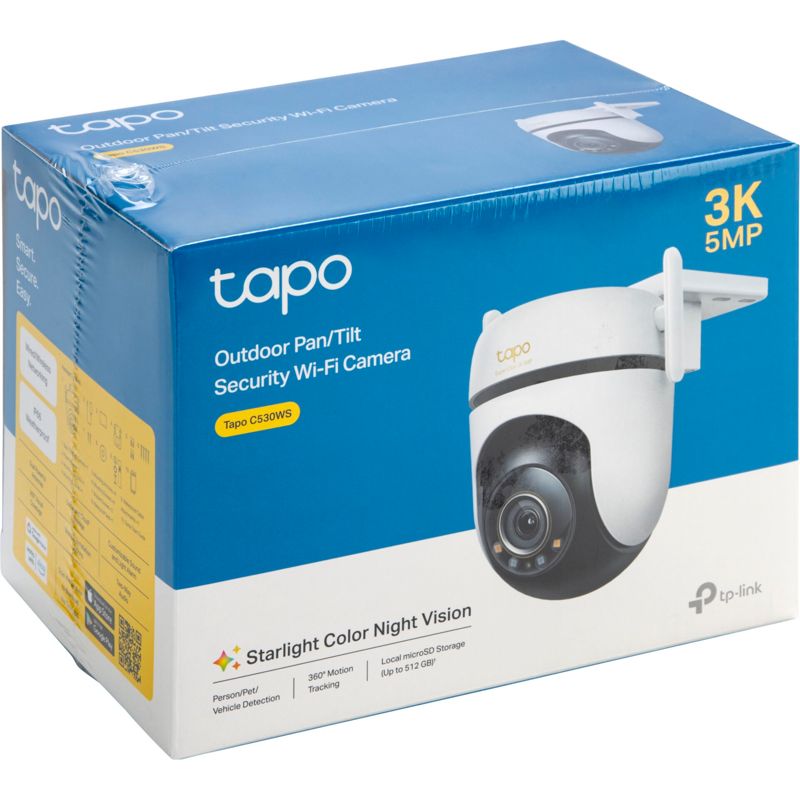Tapo C530WS Wi-Fi Outdoor PTZ Security Camera with 4MP Resolution and Color Night Vision