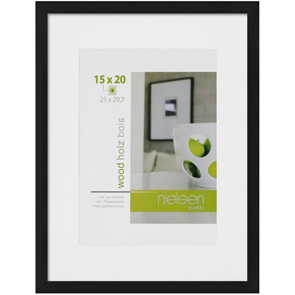 Nielsen Apollon Μαύρο Κάδρο 21x29,7 Wood DIN A4