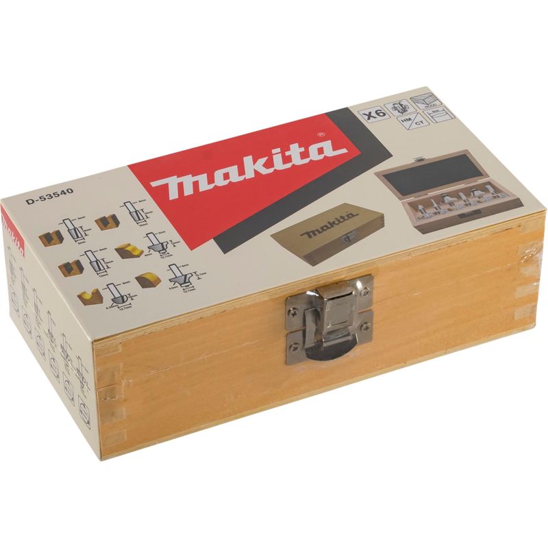 Makita 8mm Router Bit Set, 6 Pieces