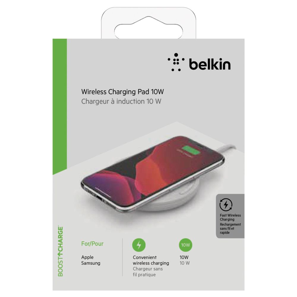 Belkin BOOST Chargeing Pad 10W με Micro-USB Καλώδιο και Αντάπτορα Λευκό