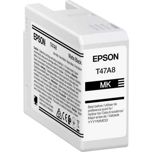 Epson T 47A8 Matte Black Ink Cartridge 50ml Ultrachrome Pro 10