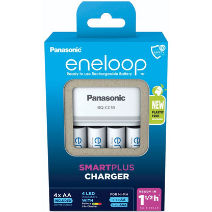 Panasonic Eneloop Smart Plus BQ-CC55 με 4xAA Κ-KJ55MCD40E