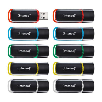1x10 Intenso Business Line 4GB USB 2.0 Flash Drive, assorted colors, model 3511551