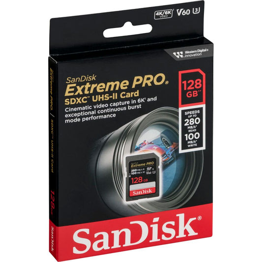 SanDisk Extreme Pro SDXC 128GB UHS-II C10 U3 V60