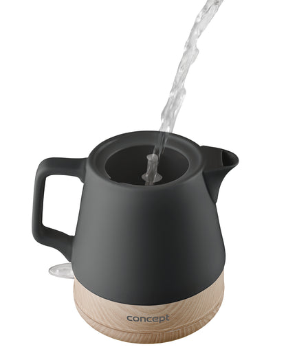 Concept RK0062 Electric Kettle 1 L 1200 W Anthracite, Wood