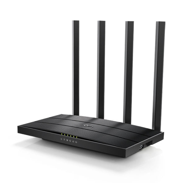 Ασύρματος δρομολογητής TP-Link Archer C6U με Gigabit Ethernet και διπλής ζώνης λειτουργία (2,4 GHz / 5 GHz) σε μαύρο χρώμα