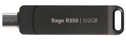 PATRIOT Rage R550 Flashdrive 512GB 100 MB/s USB Type-A and Type-C Swivel Design (PE512GR550DSAD) Black