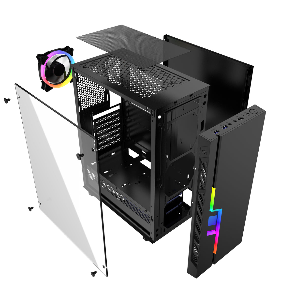Gembird gaming design computer case Fornax 2000 RGB