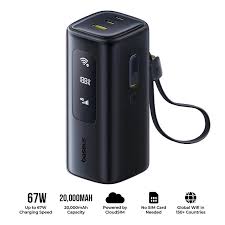 Baseus EnerGeek GX11 MiFi Power Bank 20000mAh 67W Cosmic Black
