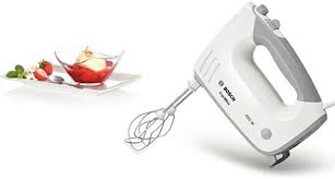 Bosch Handmixer ErgoMixx MFQ36470 (λευκό/γκρί, 450 Watt, με μίξερ και ποτήρι)