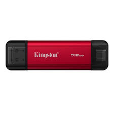 Kingston Dual Portable 512 GB, Εξωτερικός SSD (κόκκινος/μαύρος)