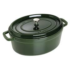 Staub La Cocotte 33cm oval, Basil Green, Cast Iron