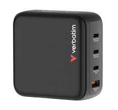 Verbatim Mini GaN Charger 140W mit Display 3xUSB-C +1xA   30240