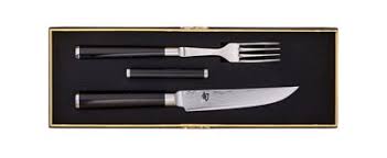 KAI Shun Cutlery  3-pcs. Fork, Knife, Knife Rest