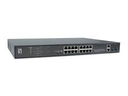 LevelOne Switch 16x FE FGP-2031 2xGE 2xGSFP 19" 270W 16xPoE+