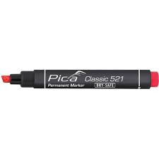 Pica Permanent Marker 2-6mm, Κόκκινο με Κωνικό Τips