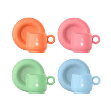 Bialetti Set 4 Tassen inkl. Untertassen mercato della frutta