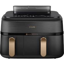 Philips 5000 series NA552/00 fryer Double 9 L Stand-alone 2750 W Hot air fryer Black, Gold