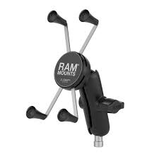 Βάση Κινητού X-Grip Large της RAM Mounts με Σφιγκτήρα για Τιμόνι Μοτοσικλέτας