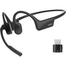 SHOKZ OpenComm2 UC 2025 Ασύρματο Ακουστικό Βιντεοδιάσκεψης με Τεχνολογία Οστέινης Αγωγής Bluetooth, Θύρα Φόρτισης USB-C και Αντάπτορα USB-C | Χρόνος Ομιλίας 16 Ώρες, Ασύρματη Εμβέλεια 29 μέτρα, Χρόνος Φόρτισης 1 Ώρα | Περιλαμβάνει Μικρόφωνο με Ακύρωση Θορ