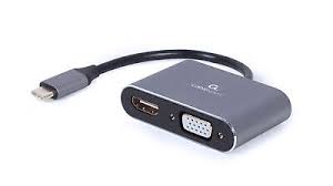 Προσαρμογέας γραφικών USB Cablexpert A-USB3C-HDMIVGA-01 σε γκρι χρώμα