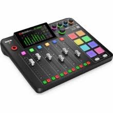 RODECaster Pro II στούντιο παραγωγής podcast και μουσικής σε μαύρο χρώμα
