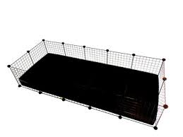 C&C modular cage 5x2 pig rabbit hedgehog black 180 x 75 x 37 cm
