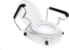 Toilet seat raiser with lid and armrests ANTAR AT51204