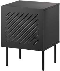 Bedside table 2 pcs. SIENA 44.5x40x59 black matt
