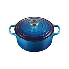 Le Creuset Signature Round Casserole, 24 cm, Azure Blue