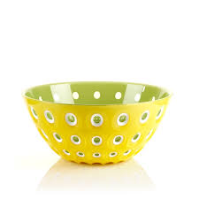 Guzzini Le Murrine Bowl 25 cm Saffron Yellow/White/Water green