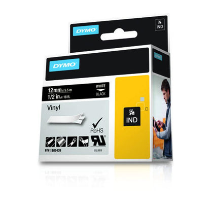 Dymo Schriftband Vinyl White Black (1805435)